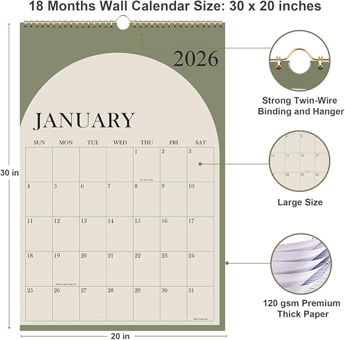 2026 Calendar - Large Calendar 2026-2027 from January 2026 - June 2027 - Image 3