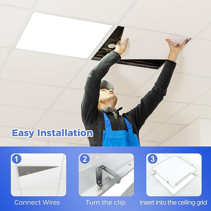 AIKVSXER 1 Pack 2x2 LED Flat Panel Light - Image 3