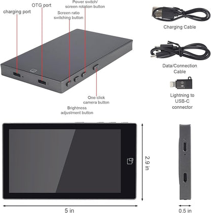 LANBOUY Selfie Screen Back Camera Monitor Phone Vlog Magnetic Selfie Screen - Image 4