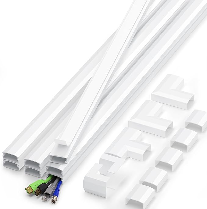 YCLYC 110in Cord Covers for Wires on Wall Kit, Large Cord Hider Wall Kit by YCLYC