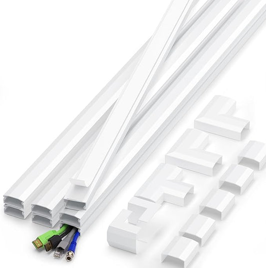 YCLYC 110in Cord Covers for Wires on Wall Kit, Large Cord Hider Wall Kit by YCLYC