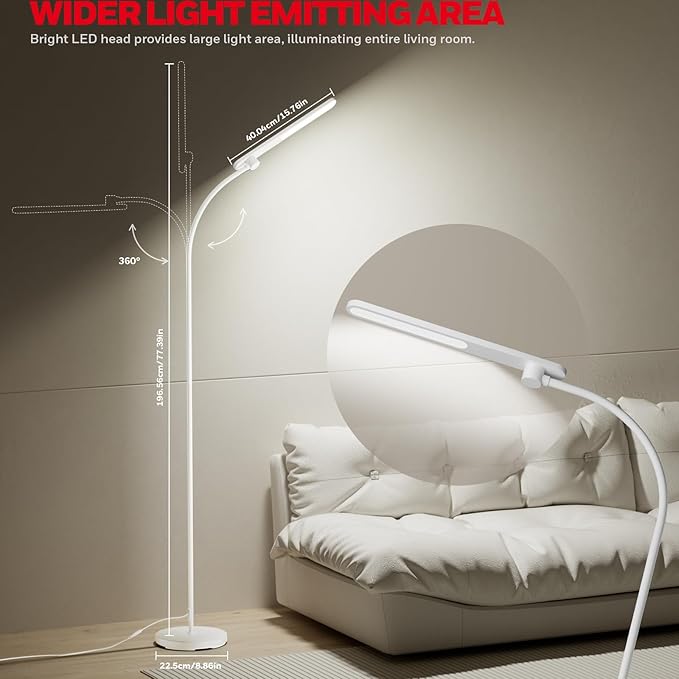 Honeywell LED Floor Lamp, F4 Sunturalux™ Gooseneck Reading Floor Lamp, Super - Image 3