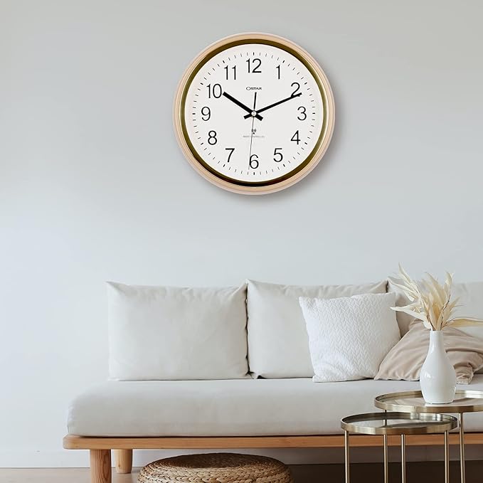 OSTAR Atomic Wall Clock, 11 Inch Round Battery Operated Clock - Image 2
