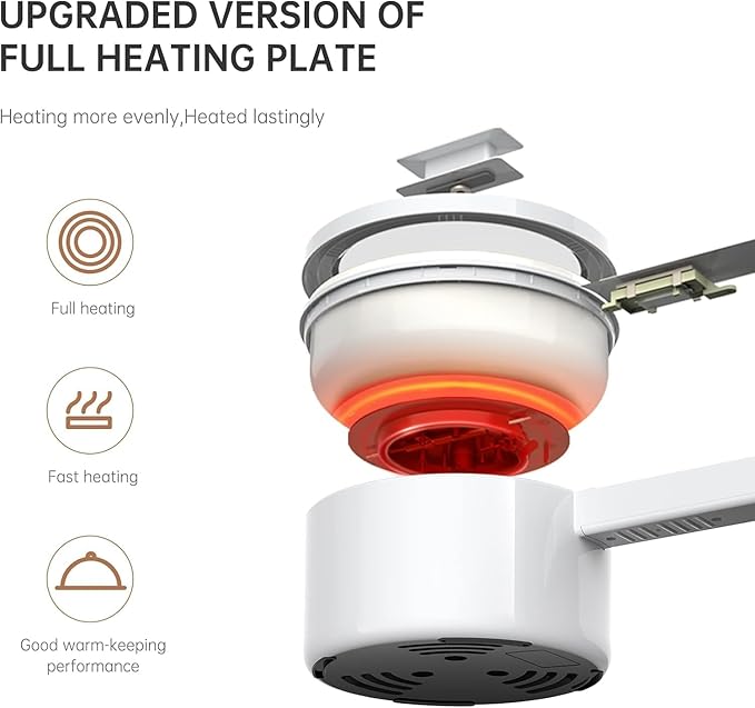 Electric Hot Pot, 1.5L Ceramic Glaze Non-stick Mini Pan, Portable Electric Pot - Image 5