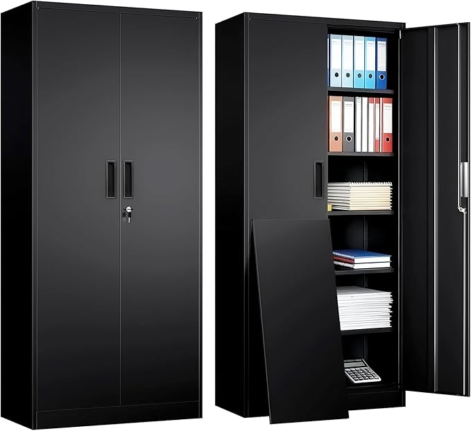 Metal Garage Storage Cabinets, 71” Tall Metal File Cabinet by TaskStorz