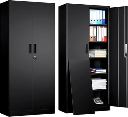 Metal Garage Storage Cabinets, 71” Tall Metal File Cabinet by TaskStorz