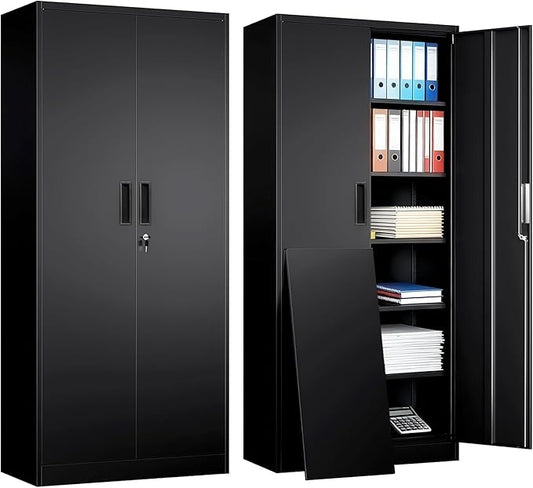 Metal Garage Storage Cabinets, 71” Tall Metal File Cabinet by TaskStorz