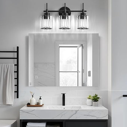 EJIAXIN 3 Light Crystal Vanity Light, Bathroom Lighting Fixtures Over Mirror - Image 8