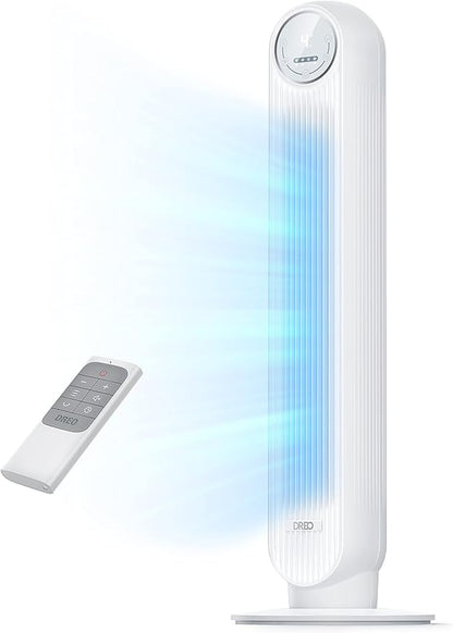 Dreo Tower Fan for Bedroom, 25ft/s Velocity Quiet Floor Fan, 90° Oscillating by DREO