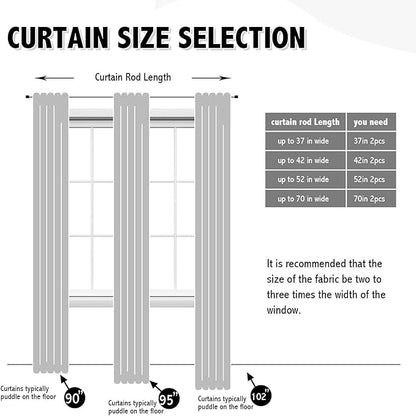 Anytime 100% Blackout Curtain 2 Panels Set, Thermal Insulated Window Drapes - Image 2