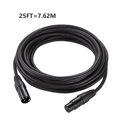 MFL. 25 ft Flexible DMX Cable 3 Pin Signal XLR Male to Female Cable Wire - Image 2