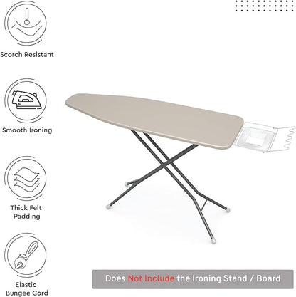 Encasa XO Ironing Board Cover and Pad 28"x12" - 4mm Felt Mini Iron Board Cover - Image 2