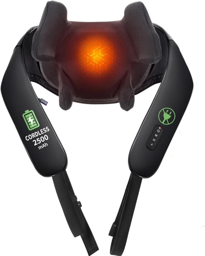 Cordless Shiatsu Neck and Back Massager by MASGRE