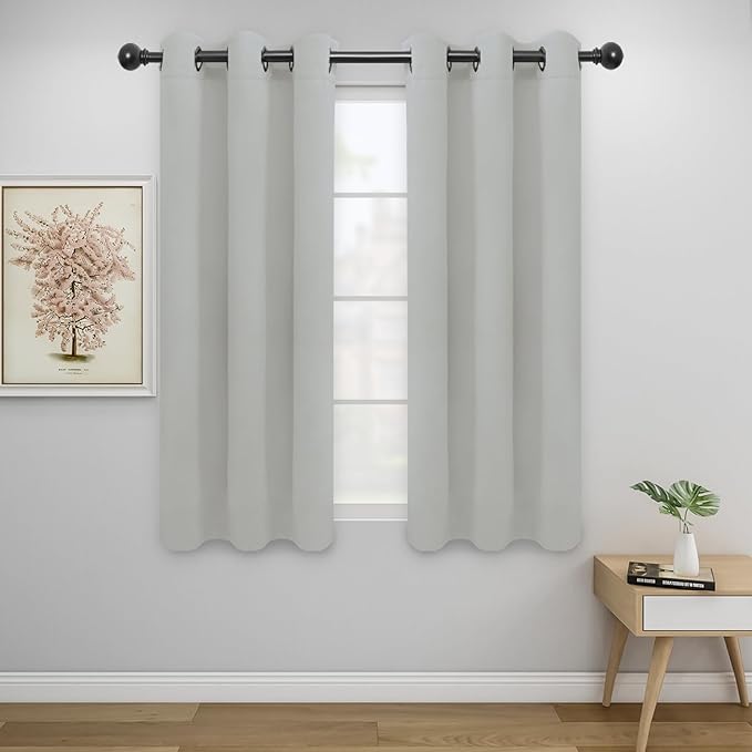 Easy-Going Blackout Curtains for Bedroom, Solid Thermal Insulated Grommet and by Easy-Going