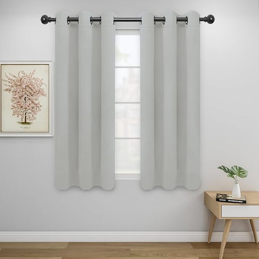 Easy-Going Blackout Curtains for Bedroom, Solid Thermal Insulated Grommet and by Easy-Going