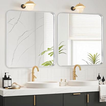 Fabuday Silver Sink Mirror for Bathroom - Image 2