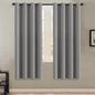 H.VERSAILTEX Insulated Thermal Blackout 72-Inch Long Grey Curtain Panels Pair by HVERSAILTEX