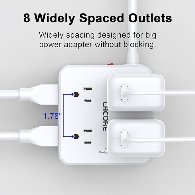 10Ft Surge Protector Power Strip - Image 4