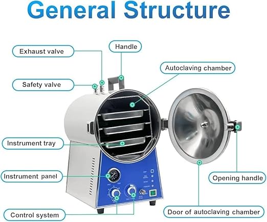 24L Automatic Portable Electric Heating Lab Autoclave Steam Sterilizer - Image 3