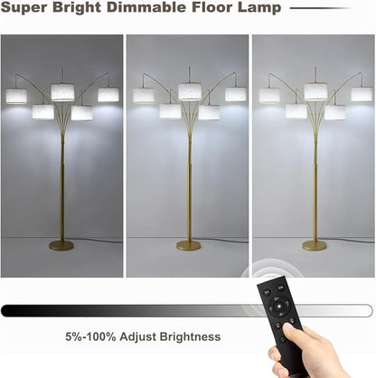Fansdrick Gold Floor Lamps for Living Room, 4000LM Super Bright Arc Floor Lamp - Image 7