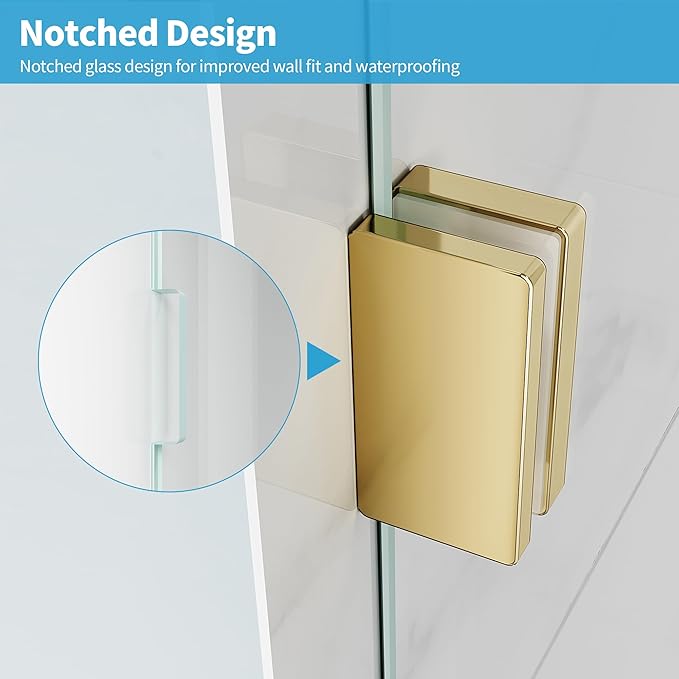Shower Glass Panel, 30.5" W x 78.75" H Fixed Shower Screen Panel - Image 4