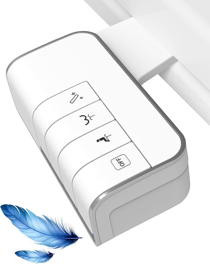 Hibbent Bidet Attachment for Toilet, Non-Electric Dual Nozzle for Frontal & by Hibbent