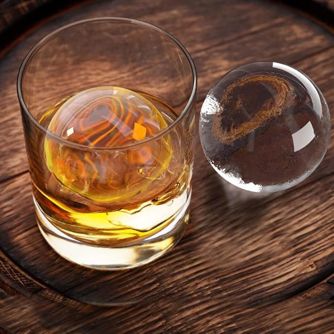 TINANA Clear Ice Ball Maker, 2.5” Crystal Clear Ice Cube Tray Make 2 Large - Image 3