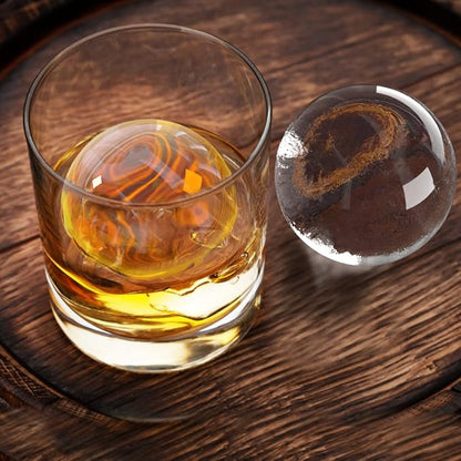 TINANA Clear Ice Ball Maker, 2.5” Crystal Clear Ice Cube Tray Make 2 Large - Image 3
