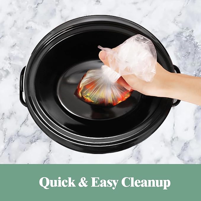 Slow Cooker Liners, 40 Cooking Bags, Medium Disposable Pot Liner Plastic Bags - Image 10