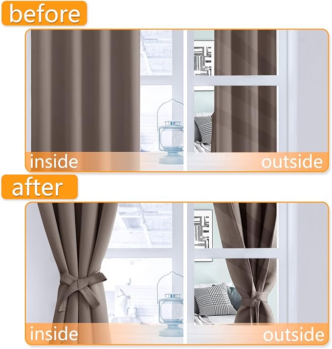 Hiasan Blackout Curtains for Bedroom, 60 x 84 Inches Long - Image 5
