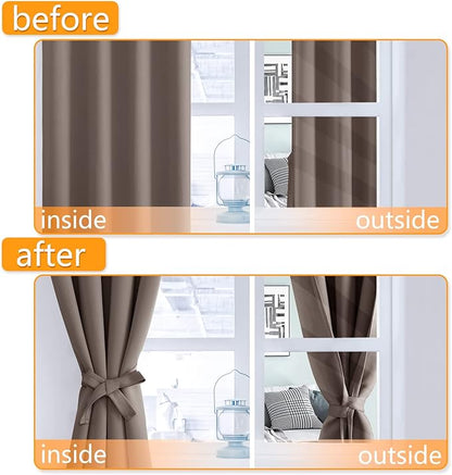 Hiasan Blackout Curtains for Bedroom, 42 x 84 Inches Long - Image 5