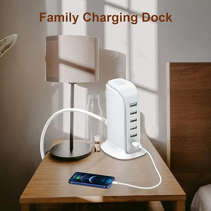 Charging Station for Multiple Devices 40W Upoy, Wall Charger Block 5 USB Ports - Image 6