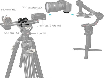 SmallRig Mount Plate for Arca-Swiss Quick Release Clamp and Bottom Plate for - Image 6