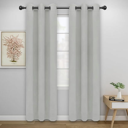 Easy-Going Blackout Curtains for Bedroom, Solid Thermal Insulated Grommet and by Easy-Going