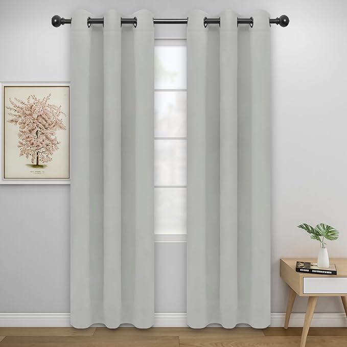 Easy-Going Blackout Curtains for Bedroom, Solid Thermal Insulated Grommet and by Easy-Going