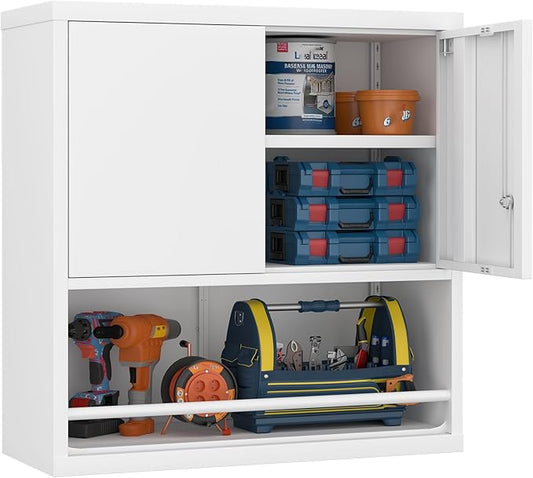 GREATMEET 31" H Locking Metal Garage Storage Cabinet by GREATMEET