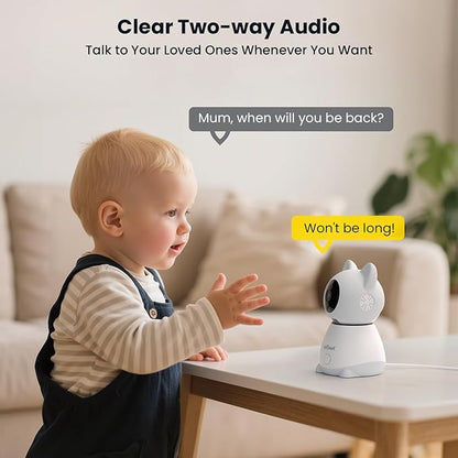 ieGeek Baby Monitor with 2 Cameras, 2-Way Audio, Cry Detection, Temperature - Image 6