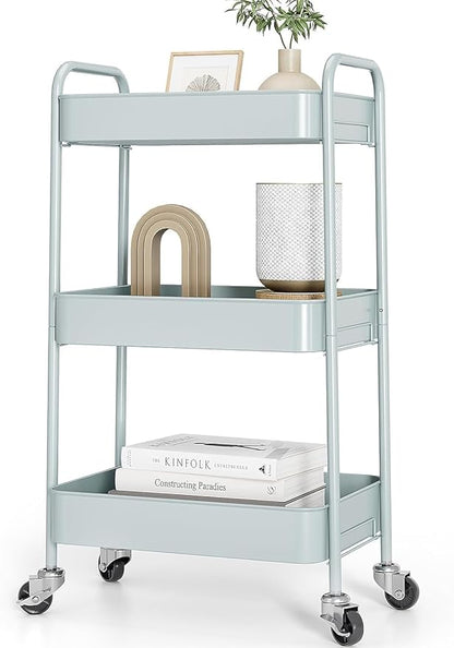 TOOLF 3-Tier Metal Rolling Cart - Image 8