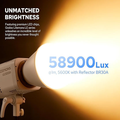 Godox Litemons LE300Bi 300W Bicolor LED Video Light, 58900Lux@1M Studio Light - Image 3