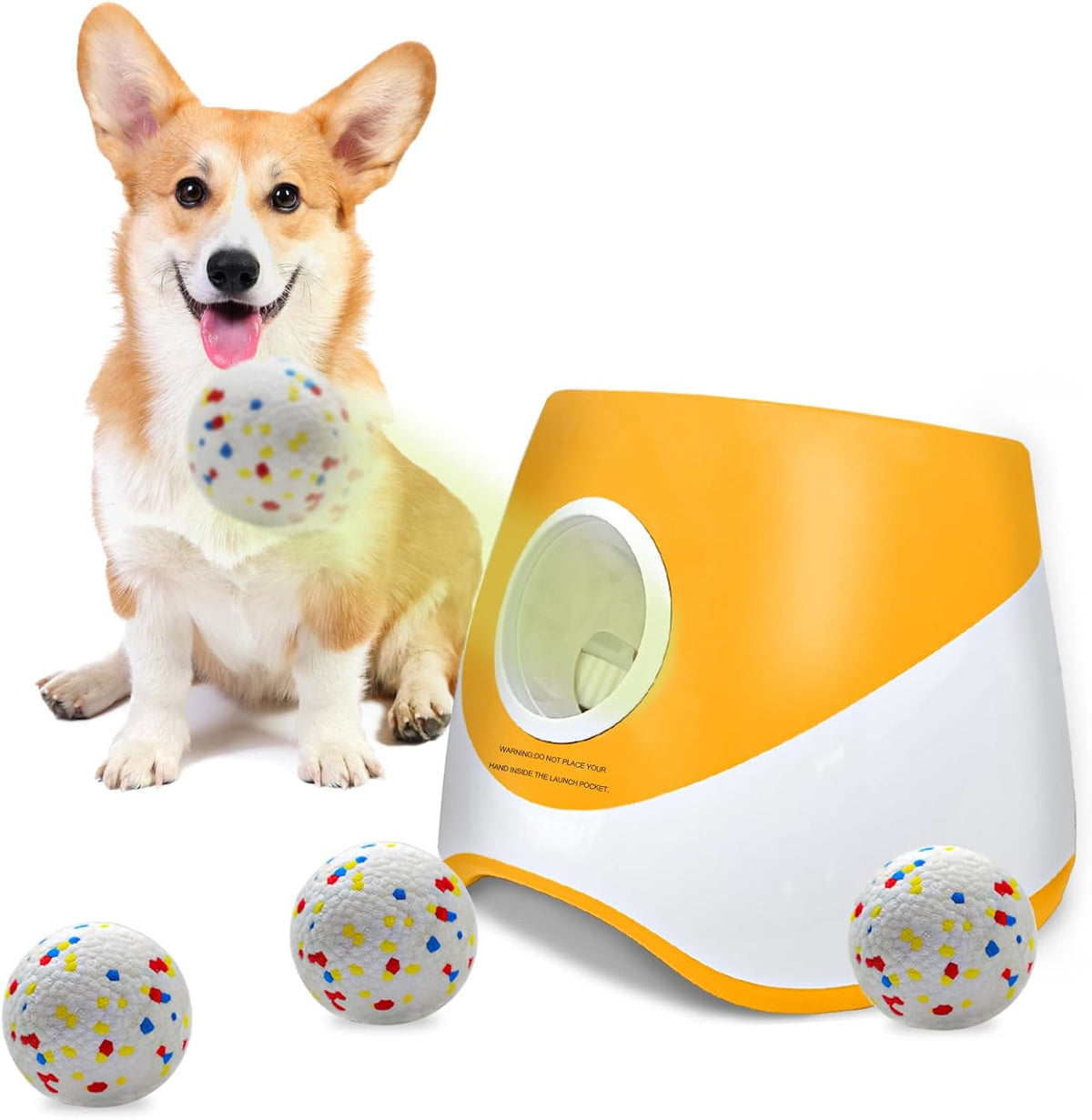 soco automatic dog ball launcher, 3 distances to, main product view