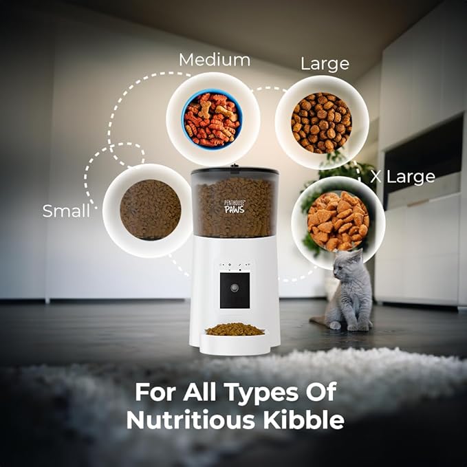 Penthouse Paws Smart HD Automatic Pet Feeder, 6L Dry Food Capacity, 1080p Camera - Image 9