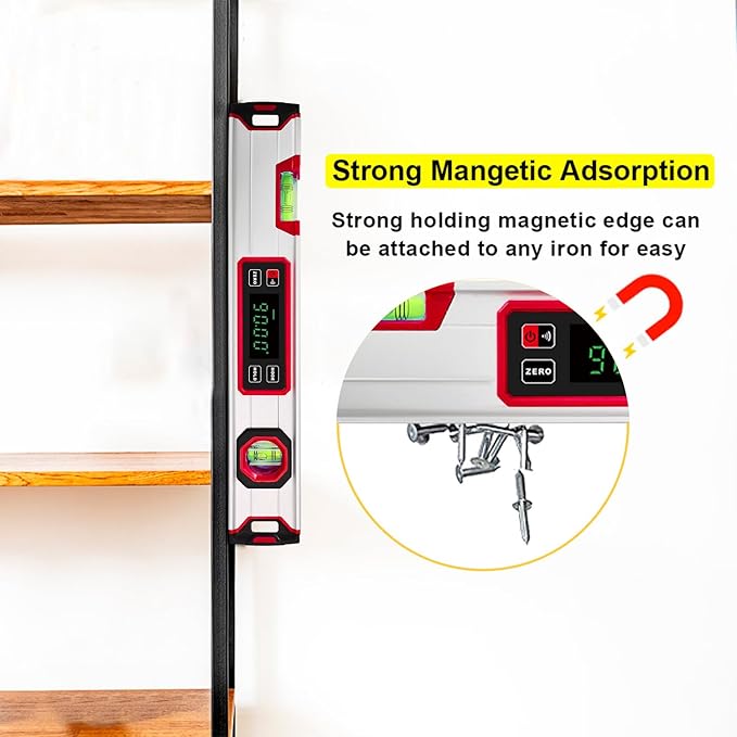 eOUTIL 15.7-Inch Digital Torpedo Level & Angle Finder – IP54 Waterproof - Image 2
