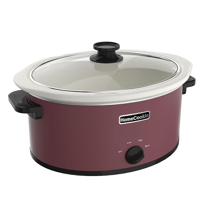 HOMECOOKIN 7 Quart Slow Cooker Oval Manual Pot Food Warmer by HOMECOOKIN