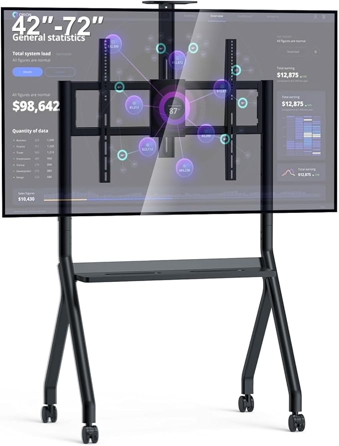 Smart Board Stand for 44"– 75" Interactive Smart Whiteboard, Height Adjustable by JYXOIHUB