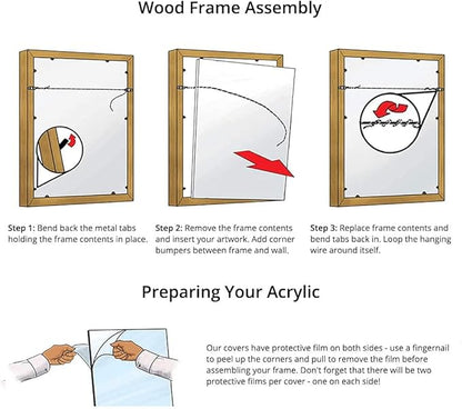 Frame It Easy 33 x 38 Hazel Wood Frame - Image 4