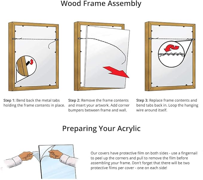 Frame It Easy 33 x 30 Russet Wood Frame - Image 4