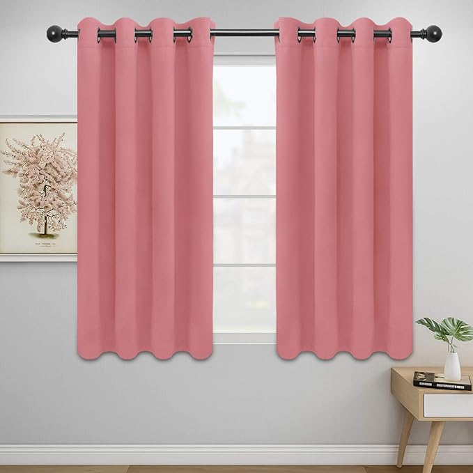 Easy-Going Blackout Curtains for Bedroom, Solid Thermal Insulated Grommet and by Easy-Going