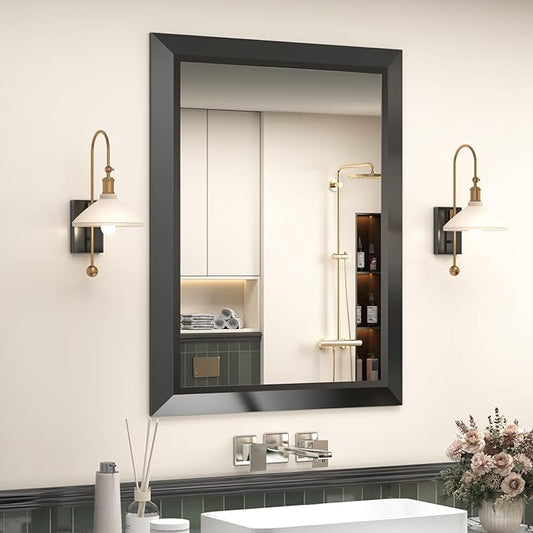 SMIROR Matte Black Bathroom Mirror by SMIROR