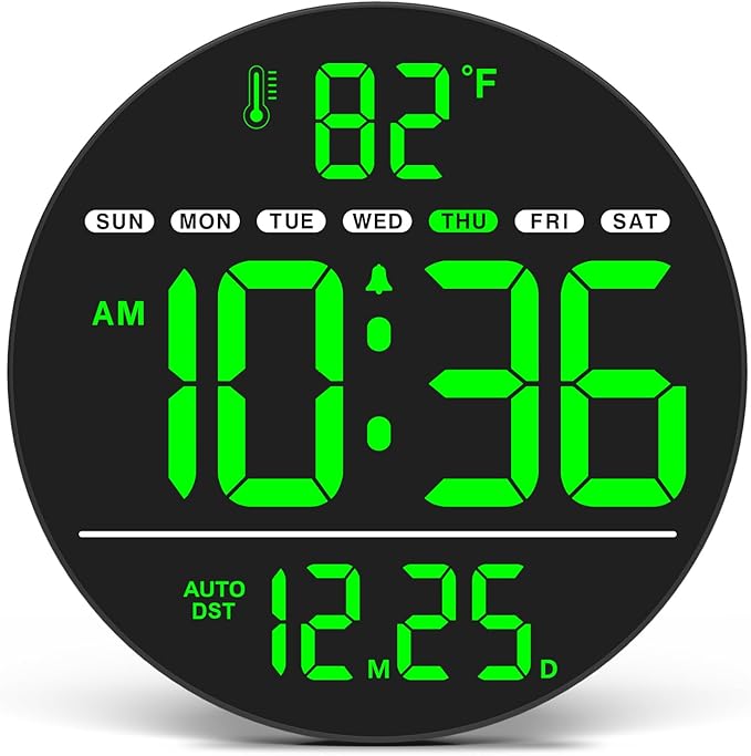 WallarGe Large Digital Wall Clock by WallarGe