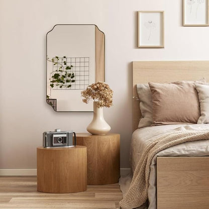 ANDY STAR Brushed Gold Mirror, Rounded Rectangle Bathroom Mirror - Image 9